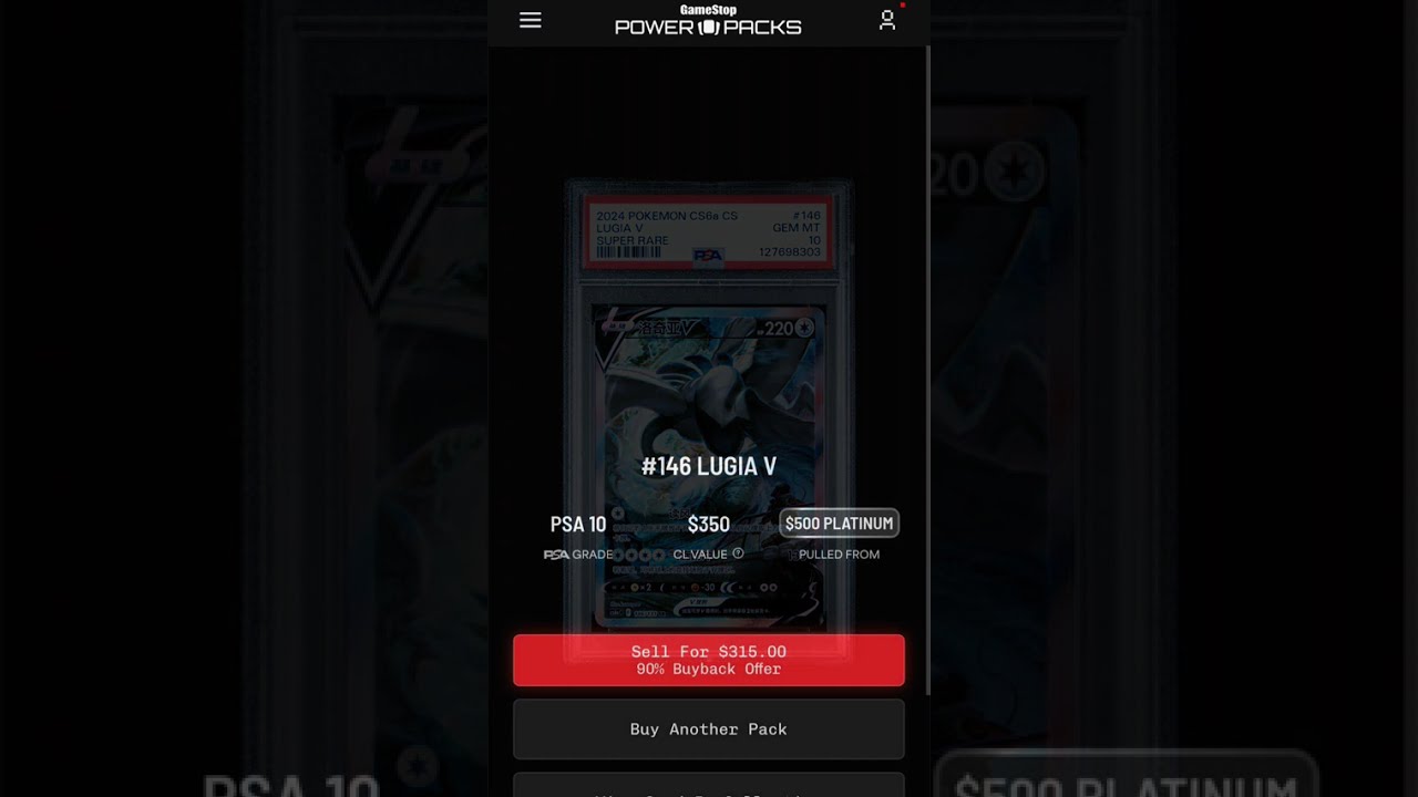 GAMESTOP $8000 POWERPACK PLATINUM PULLS - PSA GRADED CARDS