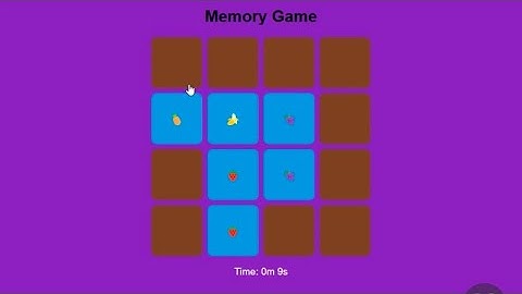 memory game with html css and javascript | web development