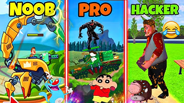 Noob Vs Pro Vs Hacker In Hills Of Steel and  Gerand Tanks With Let