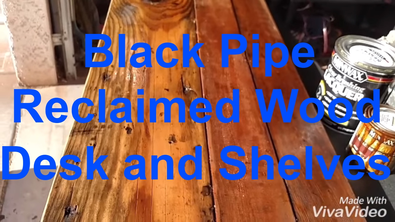 How to build a black pipe reclaimed wood industrial desk 