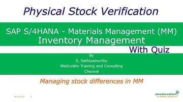 SAP MM | Physical Stock Verification| Prevent Mismatches & Adjust Inventory Accurately | 02-42