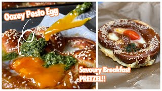 I tried making the Savoury Pretzel from Fortitude Bakehouse! Breakfast Pretzel with Pesto Baked Egg