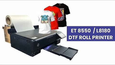 DTF ET 8550 or L 1800 modified to print roll with highest speed. Uncut Video