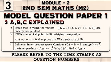 Maths (M2) Model Paper 1 Solution 3 a,b,c Explained 2nd Sem EEE Stream 2022 Scheme VTU
