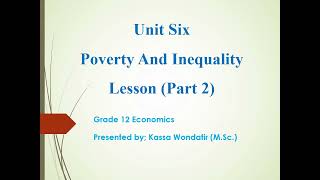 Grade 12 Economics Unit 6 - Lesson 2