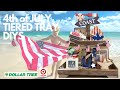 🇺🇸 NEW 4th of July Tiered Tray DIYS #35 Coastal Patriotic Beach (Dollar Tree DIY Video) Hacks