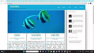 Web portal of "lndian Ocean Biodiversity Information System", IndOBIS screenshot 1