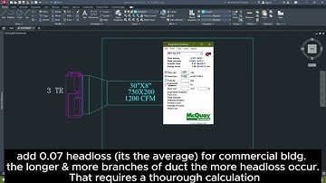 How to use McQuay Duct Sizing