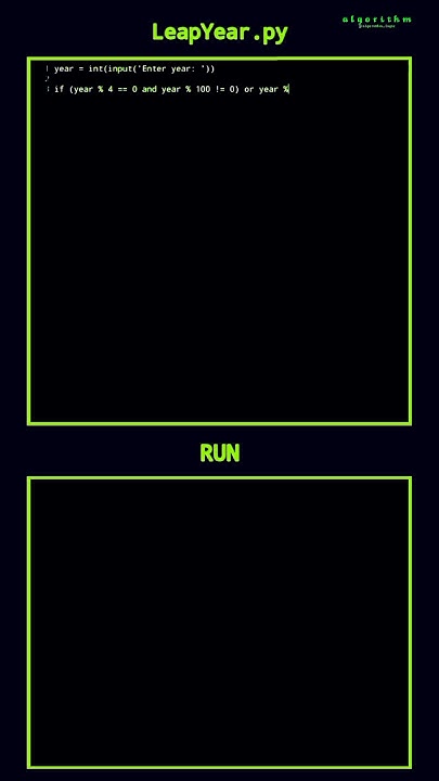 Leap year program in Python || algorithm version ||@Algorithm_Logic||# ...