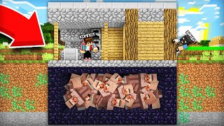 Thumbnail for КТО ЗАПЕР ВСЕХ ЖИТЕЛЕЙ ПОД МОИМ ДОМОМ В МАЙНКРАФТ | Компот Minecraft
