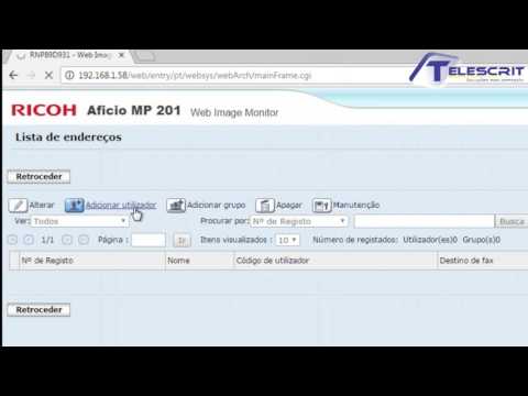 Configuração de scanner (modelos antigos) - RICOH