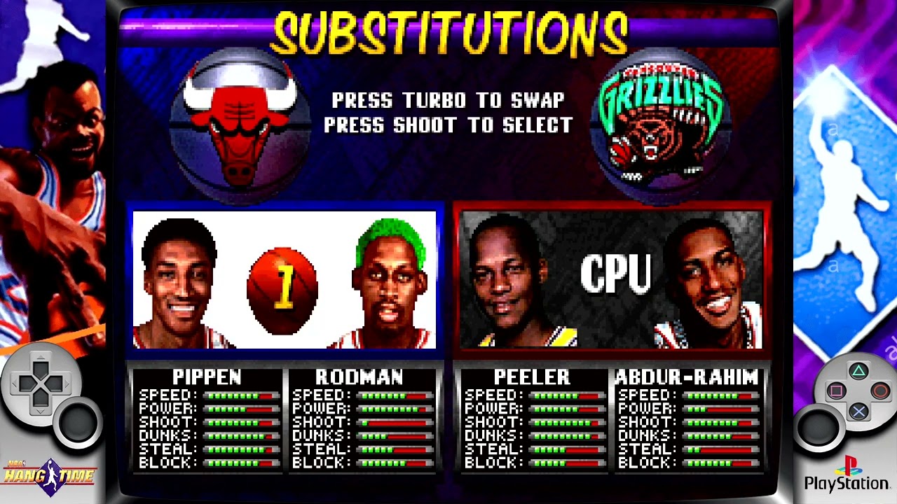 NBA Hangtime PS1 Version Gameplay