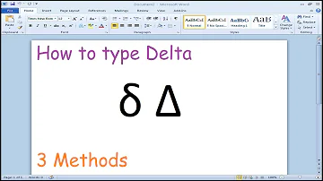 Où est le delta sur Word ?