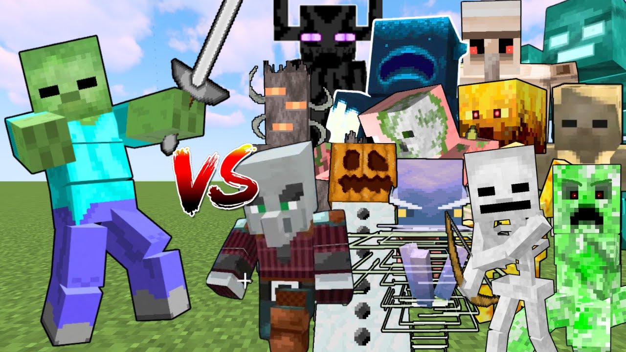 TITAN ZOMBIE vs EVERY MINECRAFT TITAN | Minecraft Mob Battle