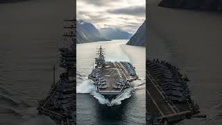 Warship Deployment: Fighter Jets Ready on Deck"