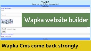 Wapka CMS Come Back strongly | Wapka website builder screenshot 2