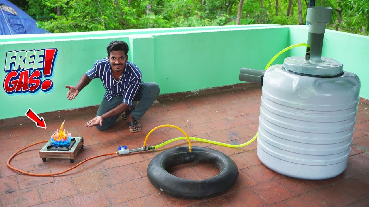 Free GAS at home | வீட்டுலேயே GAS  எடுப்பது எப்படி..!? | Making GAS plant at home  | MmK