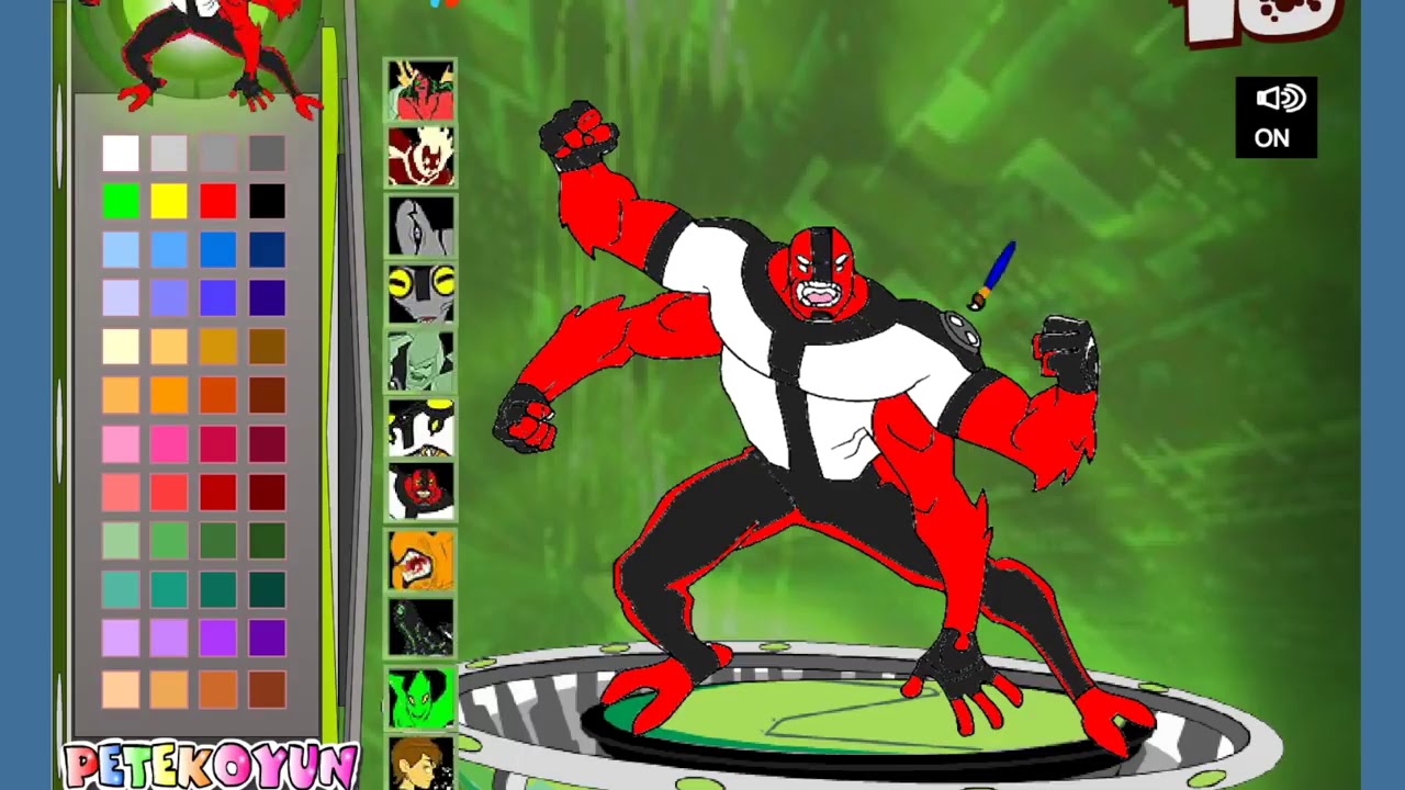 Ben 10 Coloring Games online Ben10 Omniverse Coloring ...