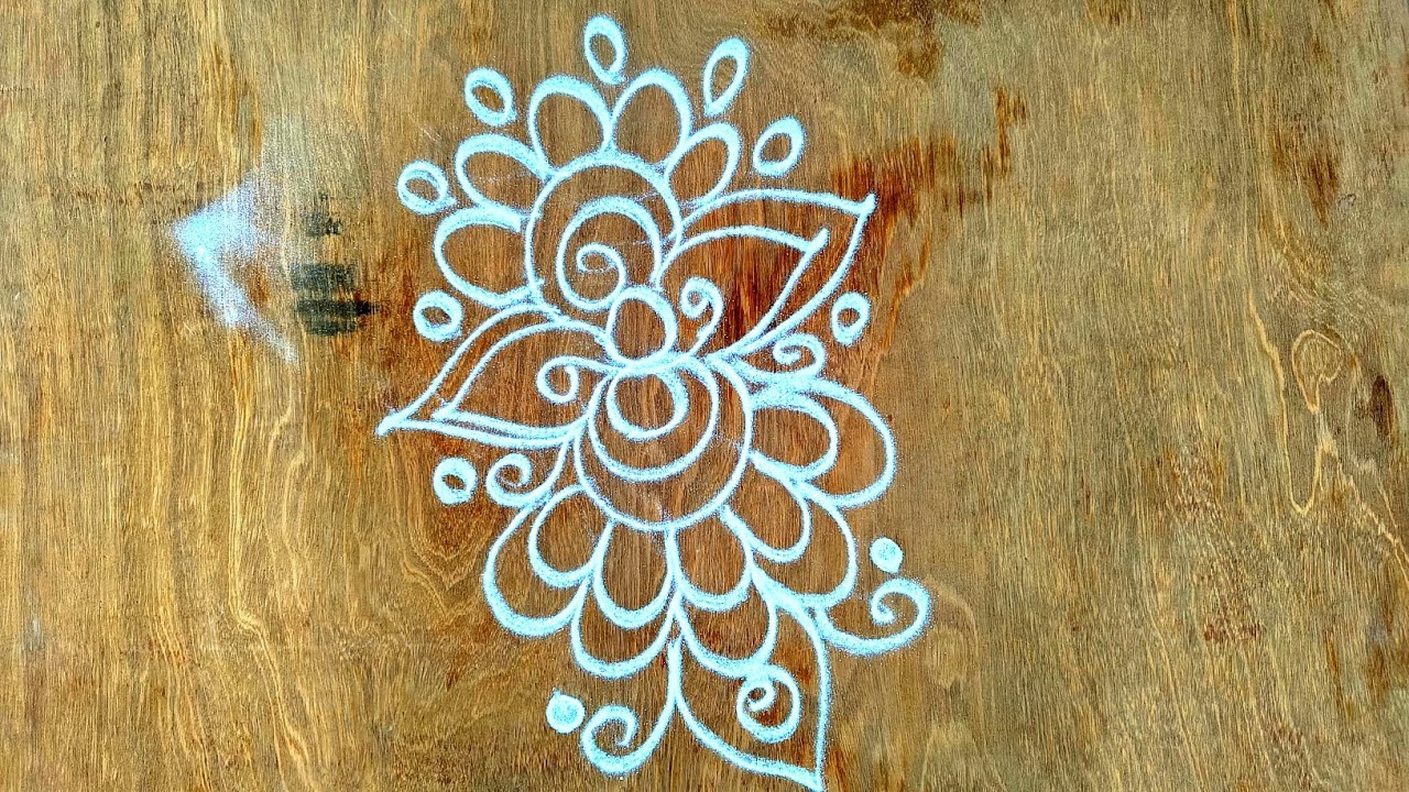 New 2 Minute Rangoli 😍 | Easy Simple Kolam & Muggulu Design for Beginners | ShriGRangoli Art 💛