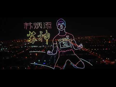 千架无人机重现奥运健儿夺金瞬间