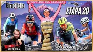 🔴(EN VIVO)  Etapa 20 MONTAÑA🔥GIRO DE ITALIA 2024 🚴‍♂️NARVÁEZ, POGACAR, MARTINEZ, QUINTANA, RUBIO