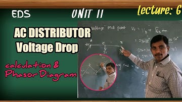 VOLTAGE DROP CALCULATION  | Electrical Distribution Systems | lecture 6 | UNIT II | reddaiah