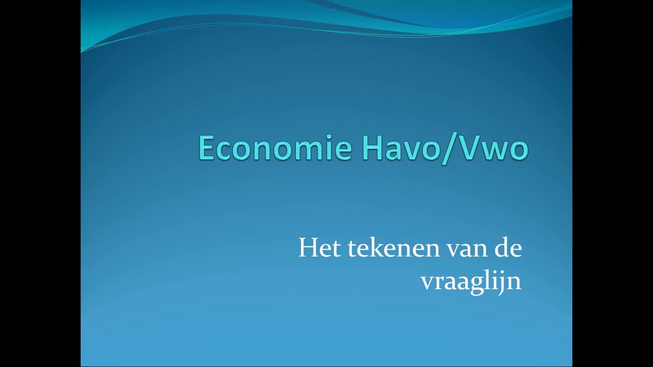 Vraag en aanbod 2  -- Tekenen van de vraaglijn