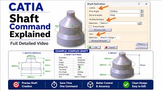 CATIA V5 Shaft Command Explained in 5 Minutes | Full Tutorial for Beginners