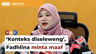 ‘Konteks diseleweng’, Fadhlina minta maaf berhubung isu ‘haram’ sebut kafir