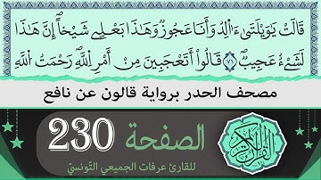ختمة القران الكريم حدرا برواية قالون عن نافع | الصفحة 230 | القارئ عرفات الجميعي التونسي