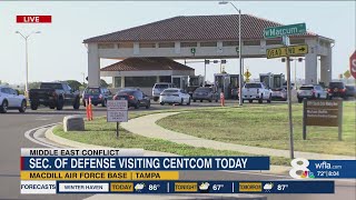Defense Secretary Hegseth to visit CENTCOM at MacDill AFB in Tampa