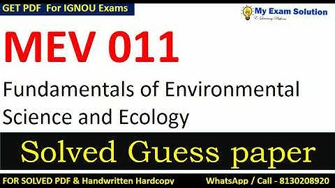 IGNOU MEV 011 Solved Guess Paper | In English | IGNOU Exam Guess Paper