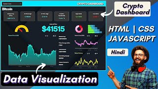 Data Visualization Project | Html, Css, JavaScript | Crypto Dashboard | 2023 | ApexCharts.js