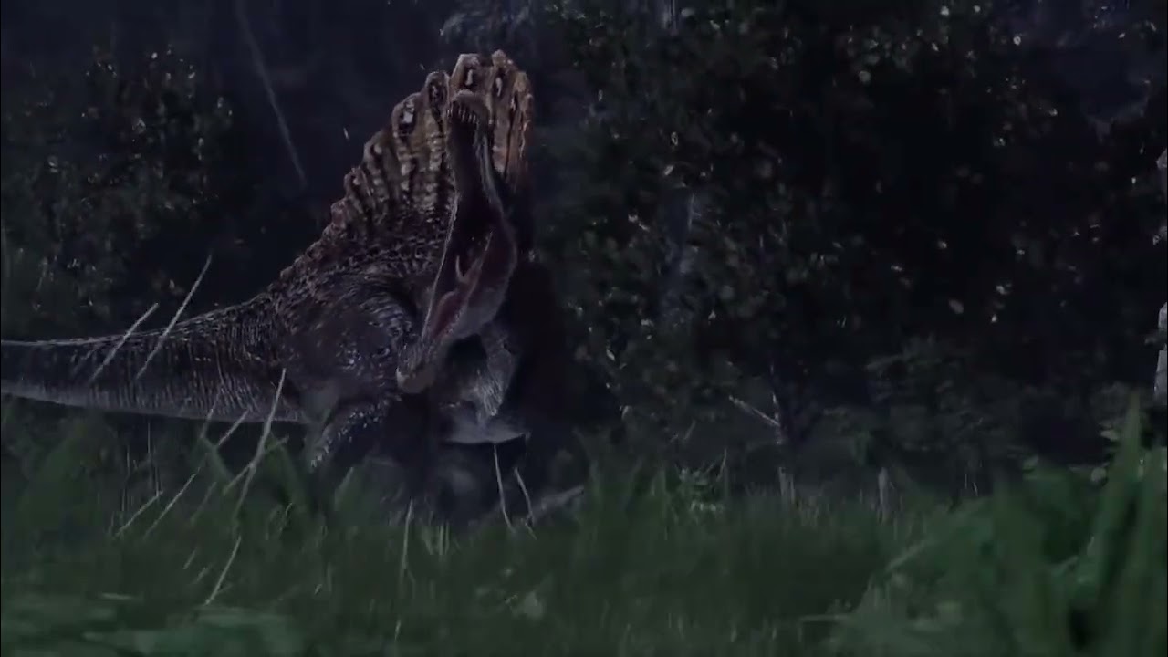 Primal Carnage T-Rex vs Spinosaurus battle. (Jurassic Park sounds)