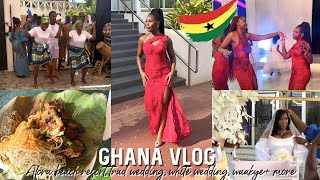 Ghana Travel Vlog | Meeting The Family ! Traditional &amp; White Wedding, Ghanaian Food, Braids + MORE