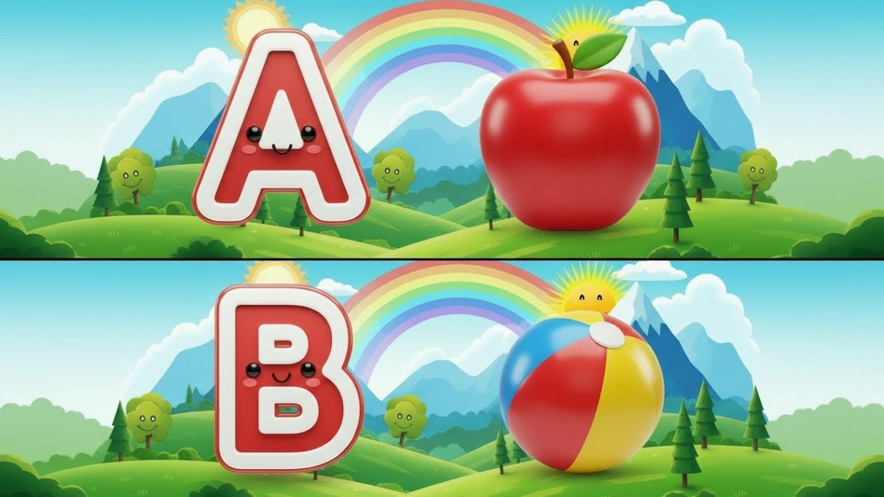 ABC Rhymes for Toddlers|ABC Phonics Song | A for Apple|B for Ball | Learn ABC Alphabet Song for Kids