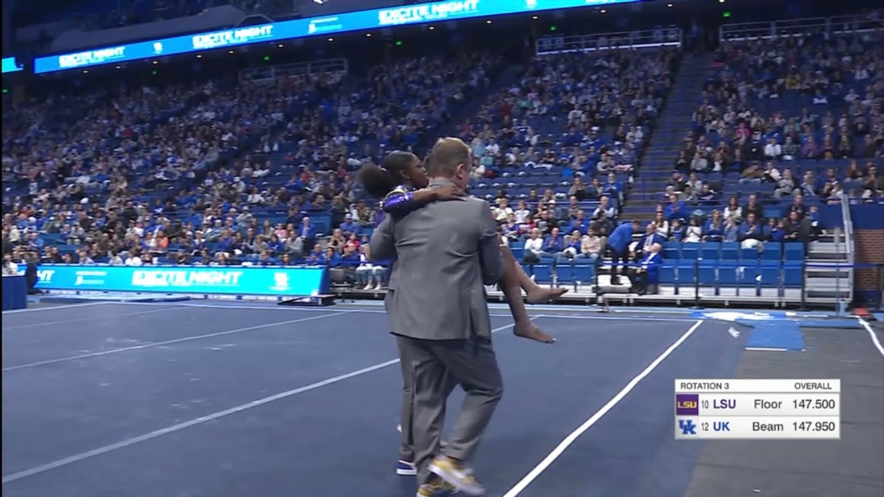 Kiya Johnson Floor (Injury Warning) LSU @ Kentucky 2023 9.150