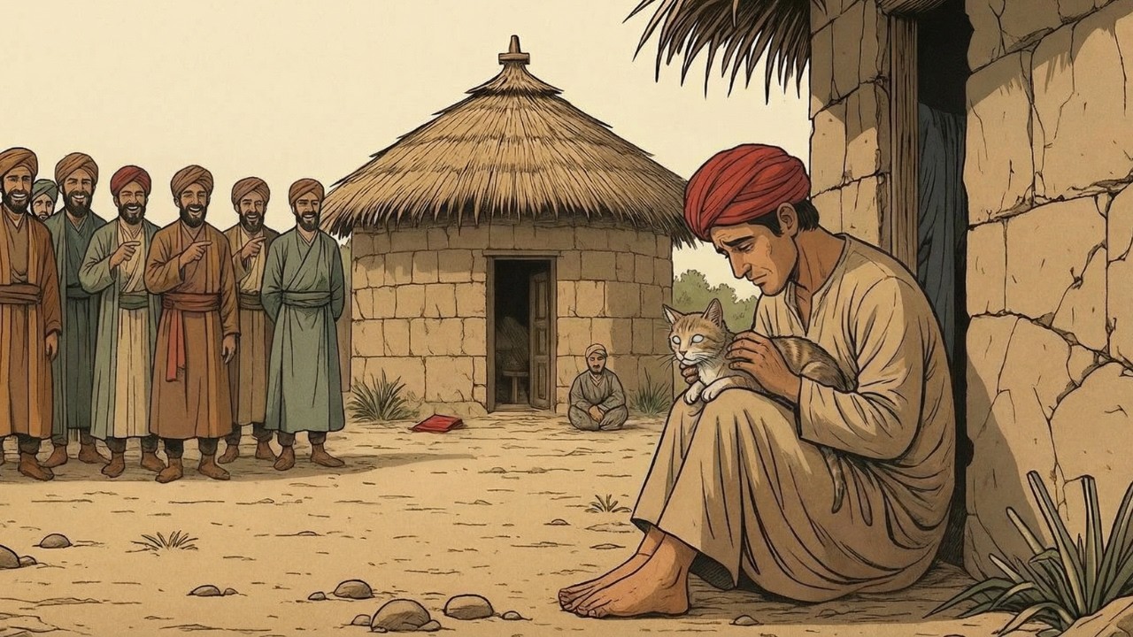 قصة راشد والقطة العمياء | كيف أنقذ فعل رحمة قرية كاملة في زمنٍ منسي