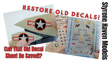 How To Restore & Use Old Decals For Scale Model Kits. Don