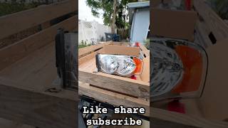New head & fog lights Ram 1500: #diy #handyman #headlightupgrade #viralshorts #truck