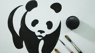 How to draw WWF Logo (World Wide Fund for Nature) Drawing