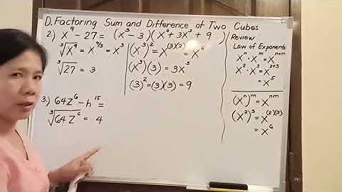 Factoring Sum and Difference of Two Cubes part II