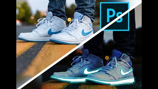 Sneakers Neon Effect || Glowing Object Photo Effect [ Photoshop Tutorial ] || Asad Graphix
