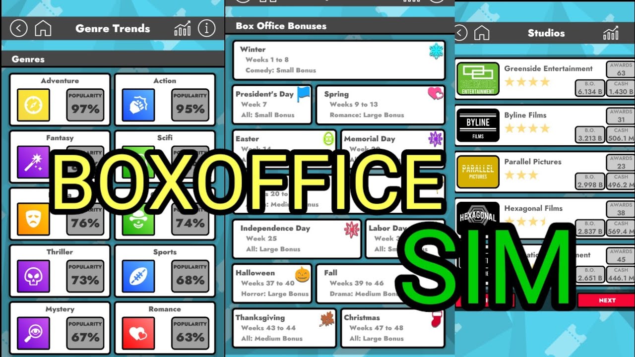 BOX OFFICE SIM GAMEPLAY YouTube