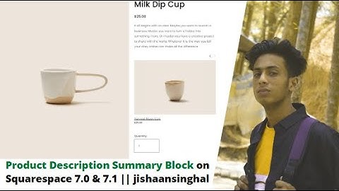 Product Description Summary Block on Squarespace 7.0 & 7.1 || jishaansinghal