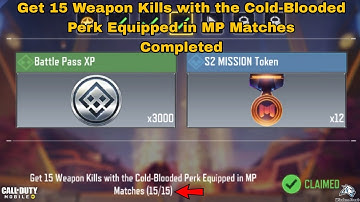 Get 15 Weapon Kills with the Cold-Blooded Perk Equipped in MP Matches Cod Mobile 2024