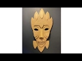 Creating A Low-Relief Cardboard Mask Inspired By African Masks