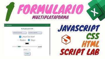 1.- Formulario Multiplataforma en Excel con Script Lab Utilizando Excel JavaScript API, HTML y CSS