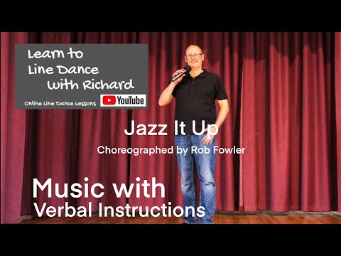 IMPROVER LINE DANCE LESSON 145 - Jazz It Up - Part 2 - Music with verbal instruction