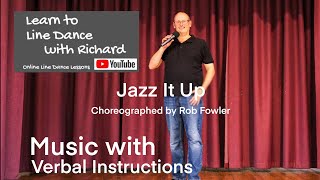 IMPROVER LINE DANCE LESSON 145 - Jazz It Up - Part 2 - Music with verbal instruction